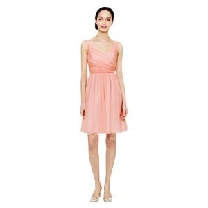 Jcrew Misty Rose Silk Chiffon Dress Sz 8 PETITE